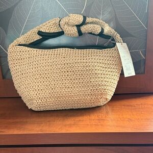 A New Day Elegant Tan Woven Bag NWT